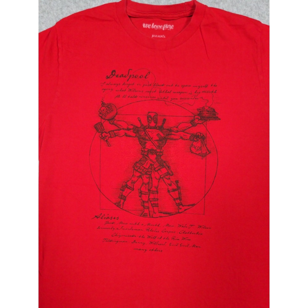 Deadpool Leonadro DaVinci Sketch t Woman's T Shirt Size M - Picture 4 of 6
